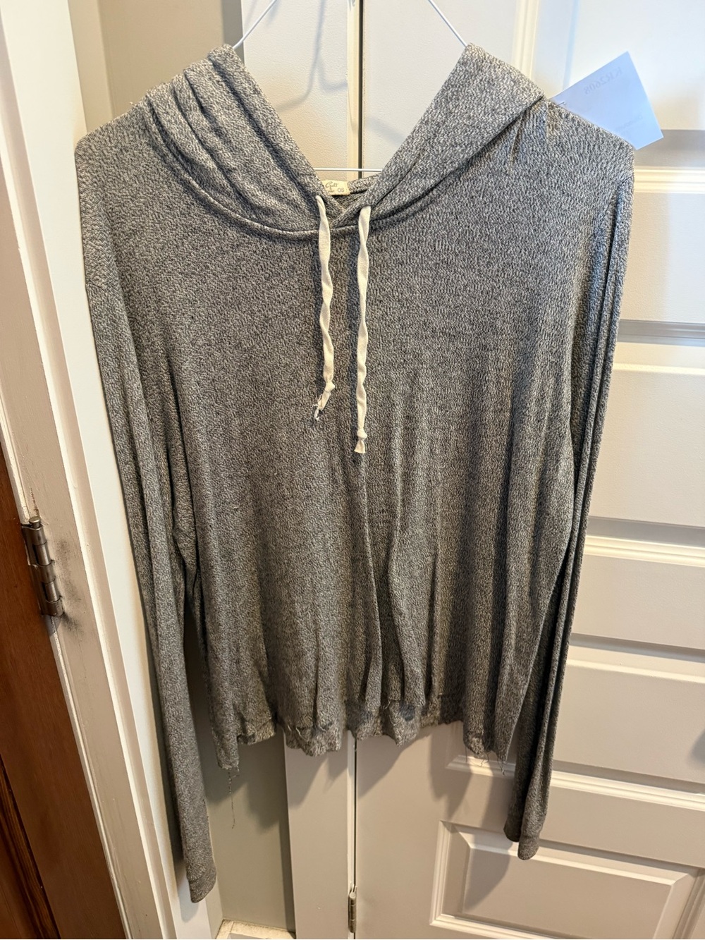 Brandy Melville Gray Lightweight Hooded Sweater